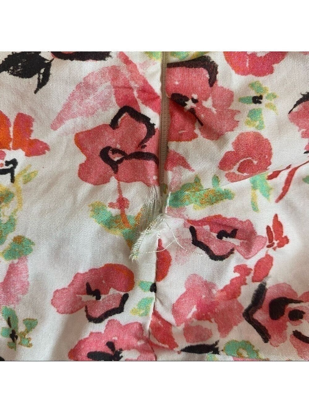Zara Floral Ruffled Hem Ruched Mini Dress - Picture 12 of 12